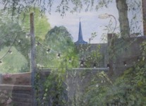 “Ancient and modern” - view of Holy Trinity from the garden of the Cuckoo.